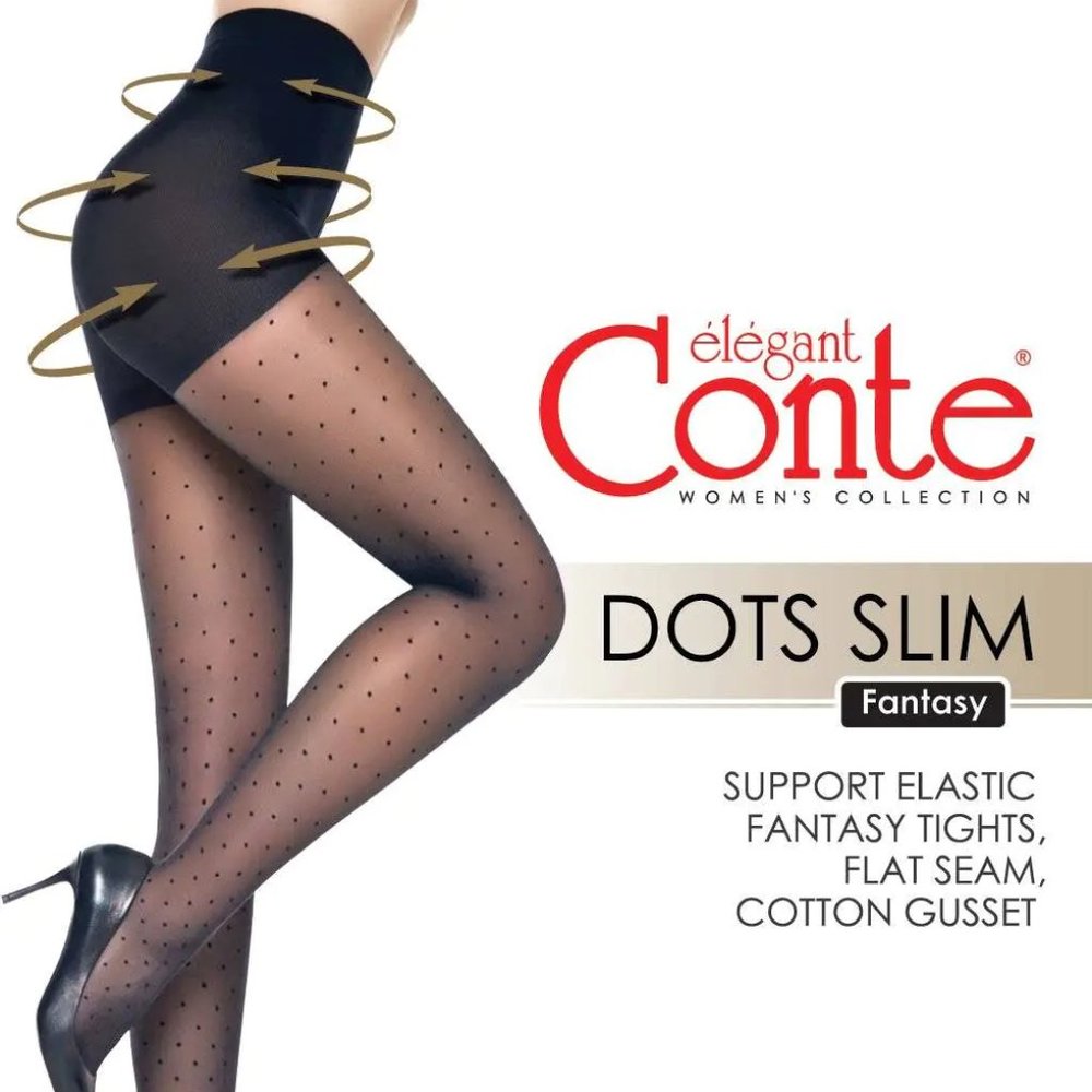 Conte Shaping Fantasy Polka-Dots Women's Tights - Dots Slim 40 Den